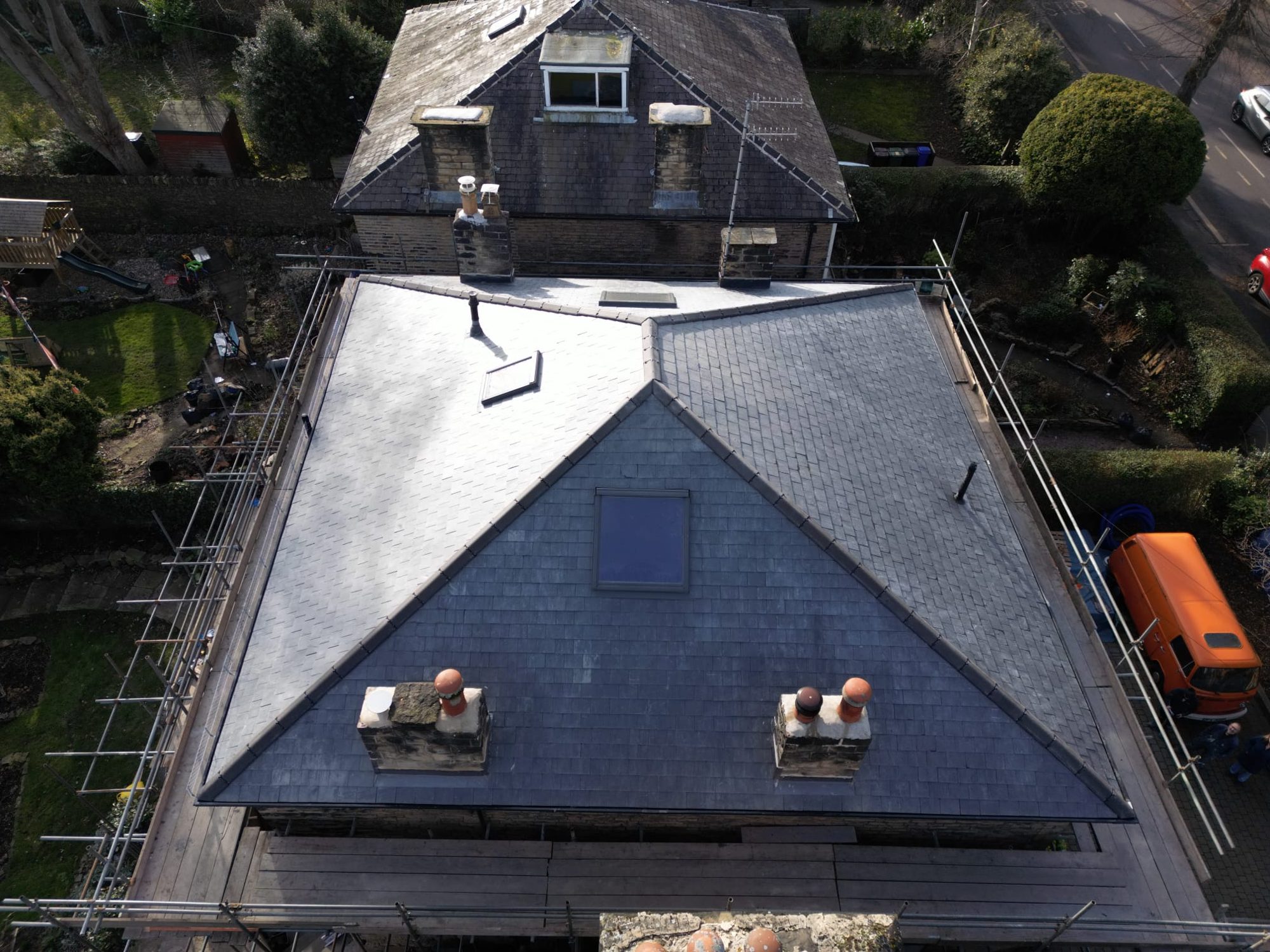 Slate Roofs work by Alex Mac Roofing